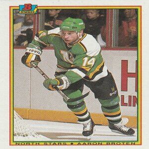 Aaron Broten - 1990 Topps Bowman Hockey Card